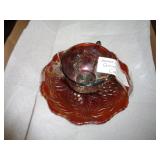 INDIANA GLASS CARNIVAL CUP & SAUCER