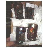 SET OF 4 IMPERIAL DAFFODIL CARNIVAL TUMBLERS