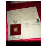 1997 24KT GOLD PLATED XMAS 1ST DAY COVER