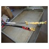 HEAVY FIGURAL HANDLE JAPAN STYLE SWORD