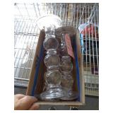 GLASS CANDLE HOLDERS