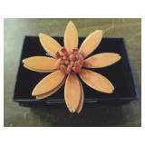 BROOCH - ENAMELED FLOWER