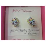 BETSY JOHNSON SKULL EARRINGS