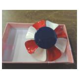 BROOCH - ENAMELED METAL