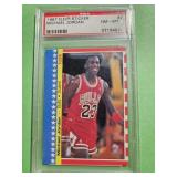 1987 PSA GRADED FLEER STICKER MICHAEL JORDAN