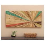 TEAK STARBURST WALL DECOR