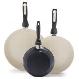 3PK ANODIZED CERAMIC NONSTICK PAN SET