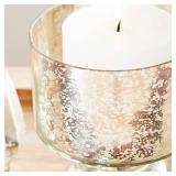 7" GLASS CANDLE HOLDER