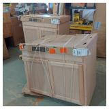 PAIR 36X34.5X24 UNFINISHED BASE CABINETS (DAMAGED)