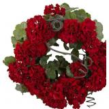 17" GERANIUM WREATH
