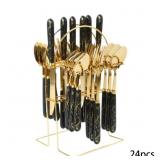 24PC STAINLESS STEEL FLATWARE SET