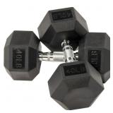 PAIR 40 LB DUMBBELLS