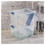 PAIR 66QT STORAGE BINS