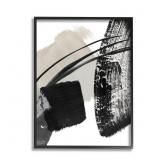 24X30 BRUSH STROKE ABSTRACT FRAMED ART PRINT