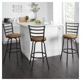 3PK ADJUSTABLE SWIVEL BARSTOOLS