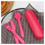 7- PLASTIC TRAVEL UTENSIL SETS