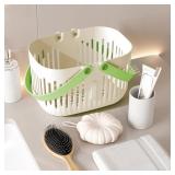 PLASTIC TOILETRIES STORAGE BASKET