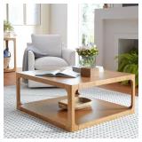 40" SQUARE WOOD COFFEE TABLE