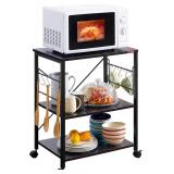 3-TIER ROLLING KITCHEN UTILITY CART