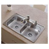 ELKAY 33X19 DOUBLE DROP IN SINK