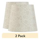 PAIR FLORAL ACCENT LAMPSHADES