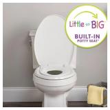 ELONGATED TOILET SEAT W/ BUILT IN TODDLER SEAT