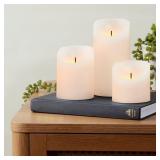 3PK FLAMELESS LED PILLAR CANDLES