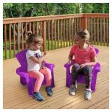 PAIR KIDS PLASTIC ADIRONDACK CHAIRS PAIR KIDS PLASTIC ADIRONDACK CHAIRS