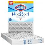 4PK 14X25X1 MERV 13 AIR FILTERS 4PK 14X25X1 MERV 13 AIR FILTERS