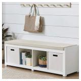 58" 4-CUBE STORAGE BENCH