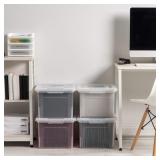 4PK 35QT PLASTIC FILE BOXES