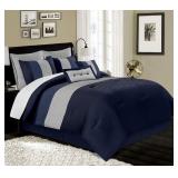 CHEZMOI 8 PC QUEEN COMFORTER SET