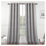 PAIR 54X84 SILVER GREY CURTAINS
