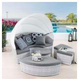 4PC WICKER OUTDOOR DAYBED