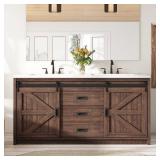 FARMHOUSE DOUBLE SINK BATHROOM VANITY