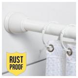 26-72 ADJUSTABLE WHITE SHOWER ROD