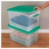 PAIR 64 QT LATCHING BOXES