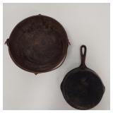 CAST IRON SKILLET & SCOTCH BOWL