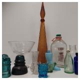 ASST VINTAGE GLASSWARE