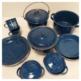 BLUE SPECKLED ENAMEL WARE