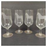 ETCHED HORSE GLASSES