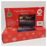 6 - 2FT TALL PRE-LIT CHRISTMAS TREES