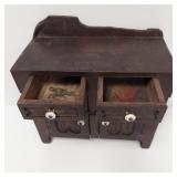 ANTIQUE CHESTNUT DOLL CABINET