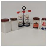 VINTAGE MILKGLASS SHAKERS