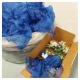 BLUE ORGANZA SASHES & FLORAL
