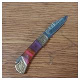 DAMASCUS STEEL POCKET KNIFE