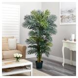 6.5FT ARTIFICIAL GOLDEN CANE PALM TREE