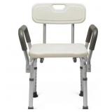 BATH BENCH W/ BACKREST AND ARMRESTS