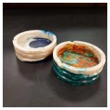 PAIR RESIN ASHTRAYS