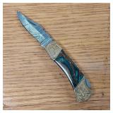DAMASCUS STEEL POCKET KNIFE